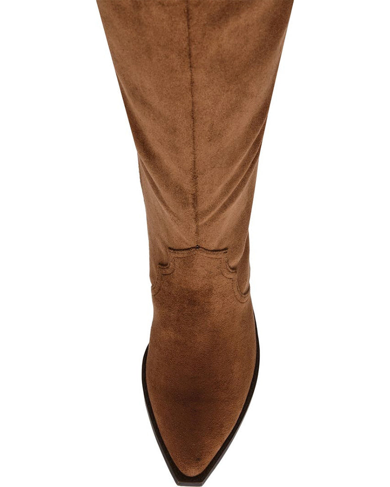 Faux Suede Knee High Boots (Women)