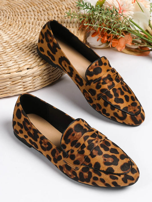 All Season Leopard Casual Loafers