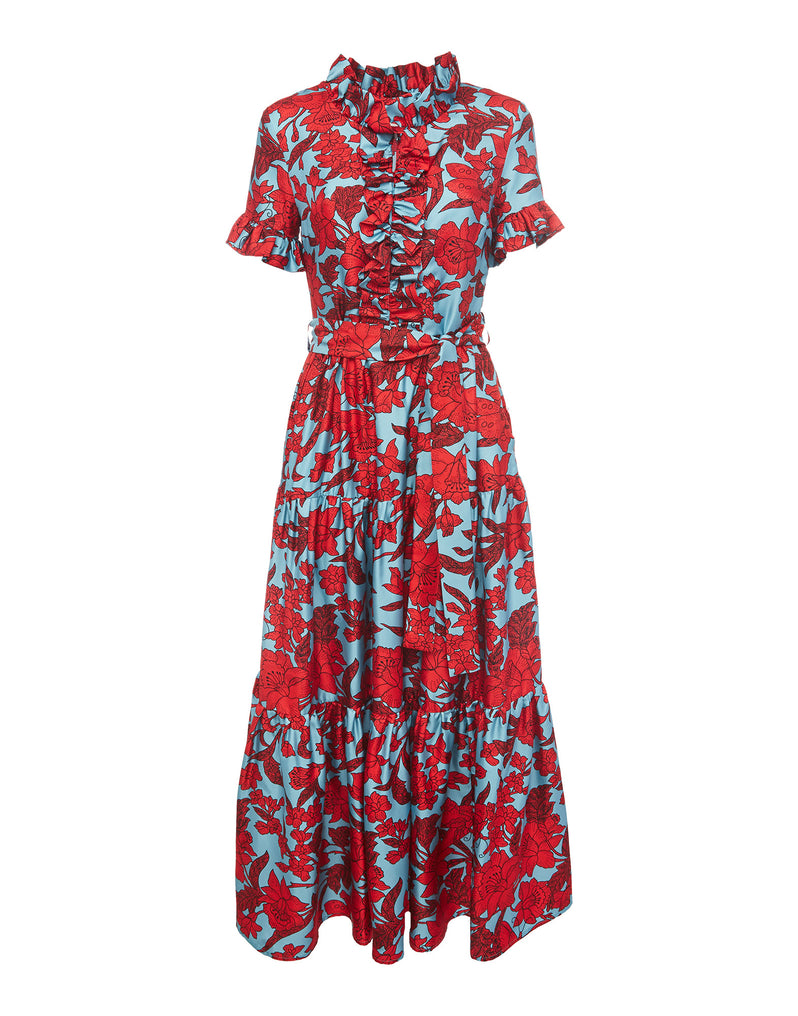 （❗️Sold Out Soon）Gorgeous Floral Print V-Neck Maxi Dress (Buy 2 Free Shipping✔️)