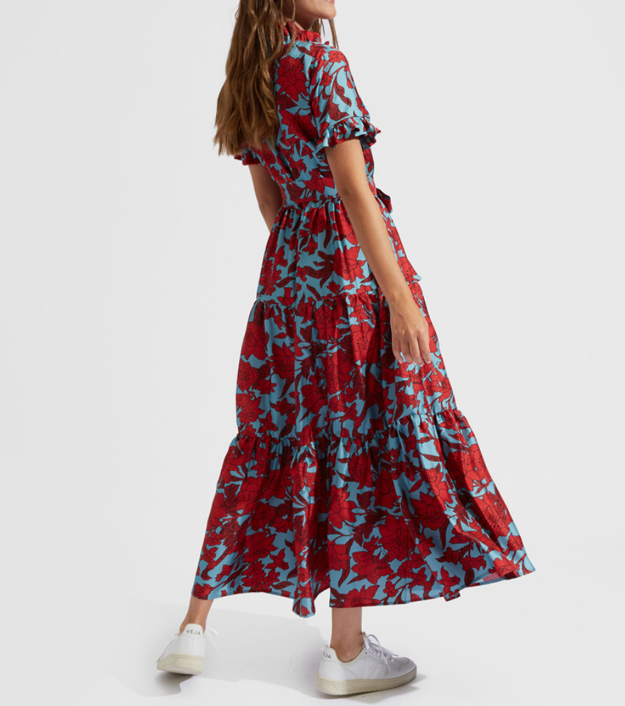 （❗️Sold Out Soon）Gorgeous Floral Print V-Neck Maxi Dress (Buy 2 Free Shipping✔️)