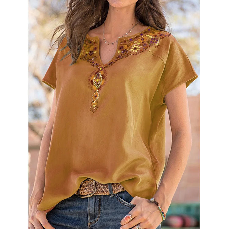 Loose Western National Style Top