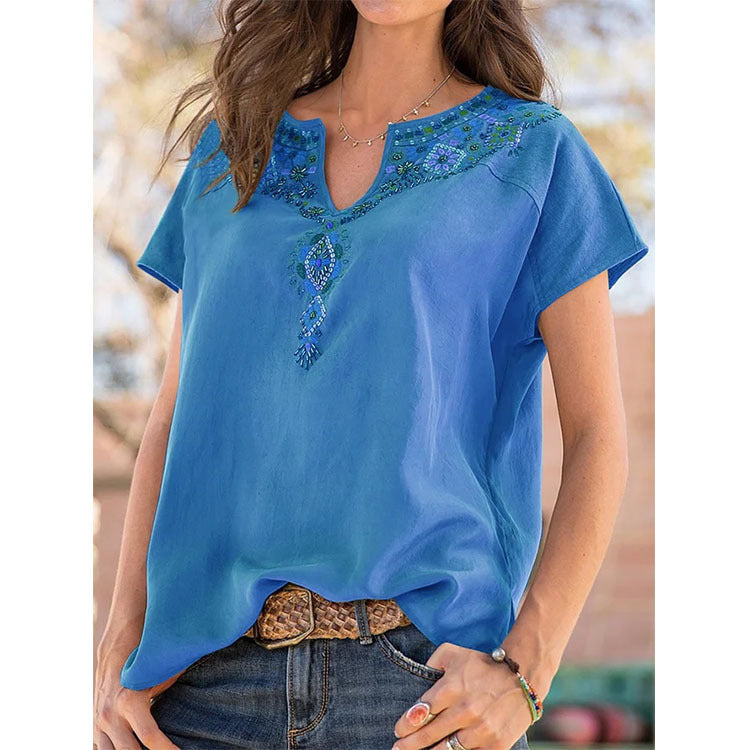 Loose Western National Style Top