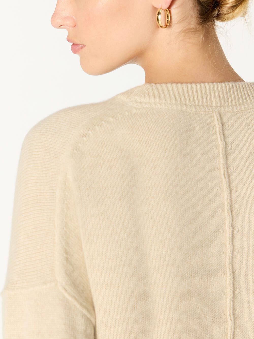 Apricot Long Sleeve Plain Sweater