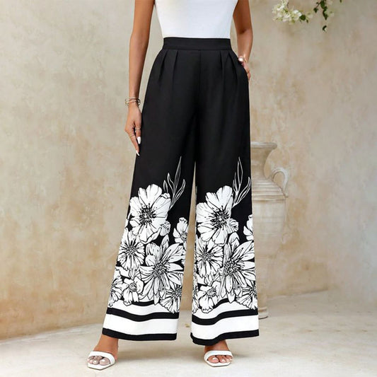 Black And White Side Pocket Pants