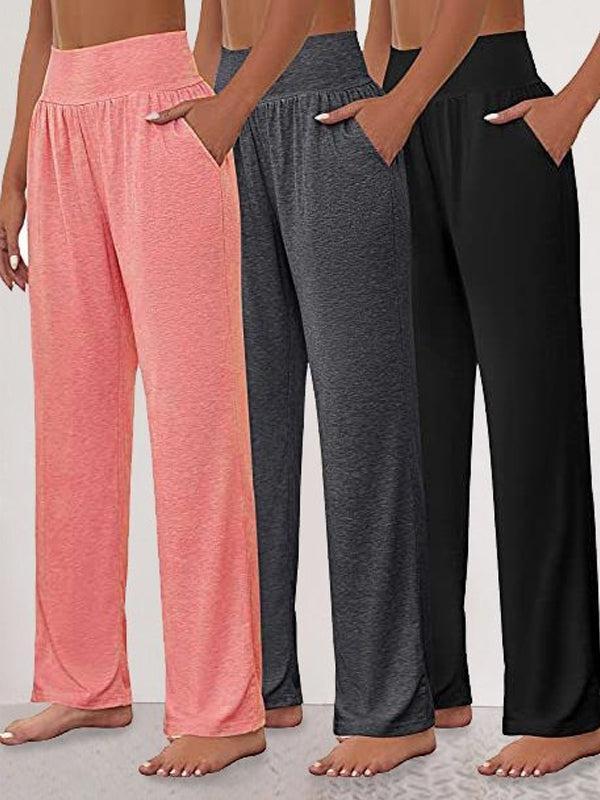 Plain Side Pocket Elastic Waistband Pants