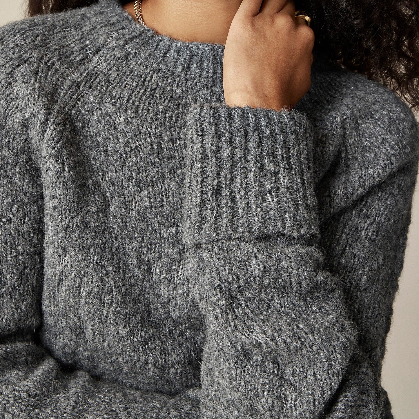 Stylish Cuffed Mockneck Sweater