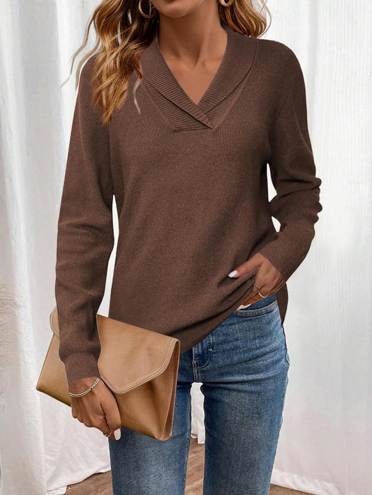 Chic Long Sleeve Knit Pullover