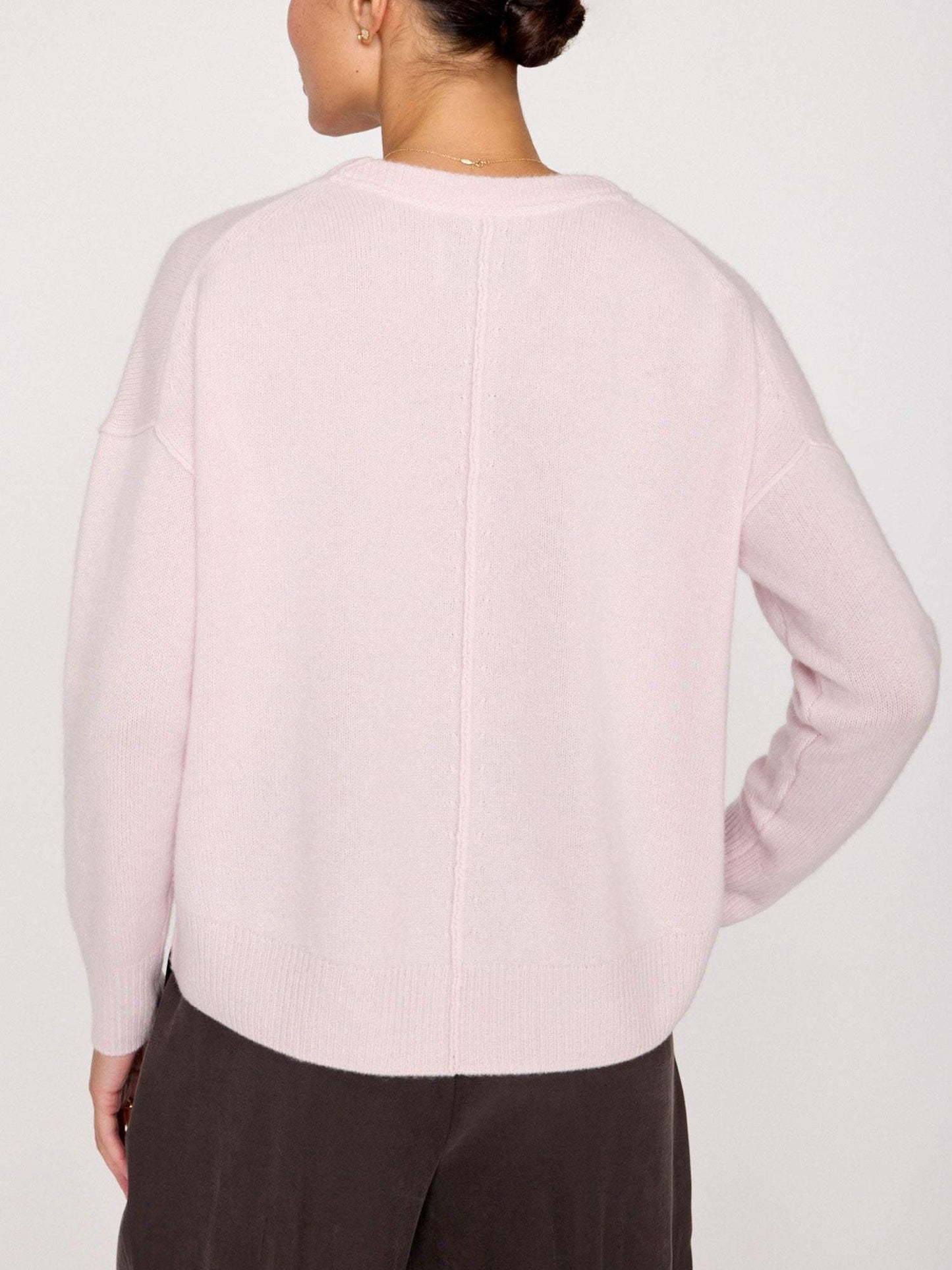 Apricot Long Sleeve Plain Sweater