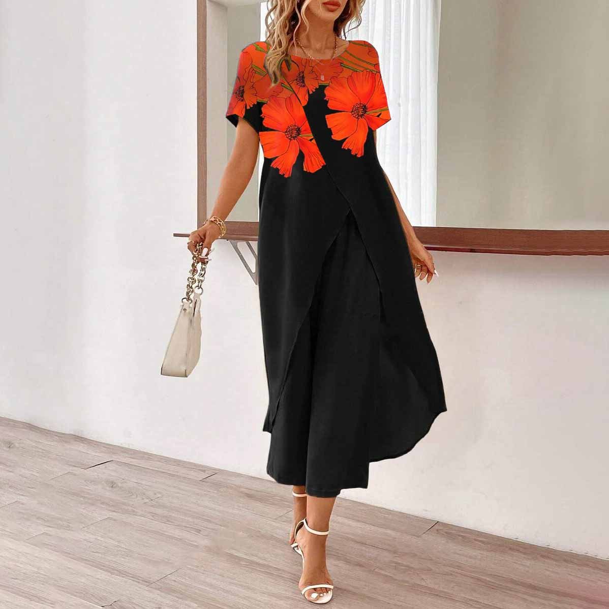 Groovy Short Sleeve Two Piece Set