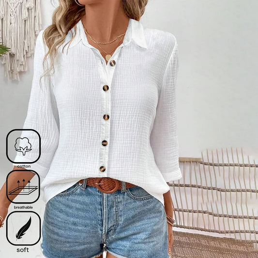 Classy 3/4 Sleeve Plain Top