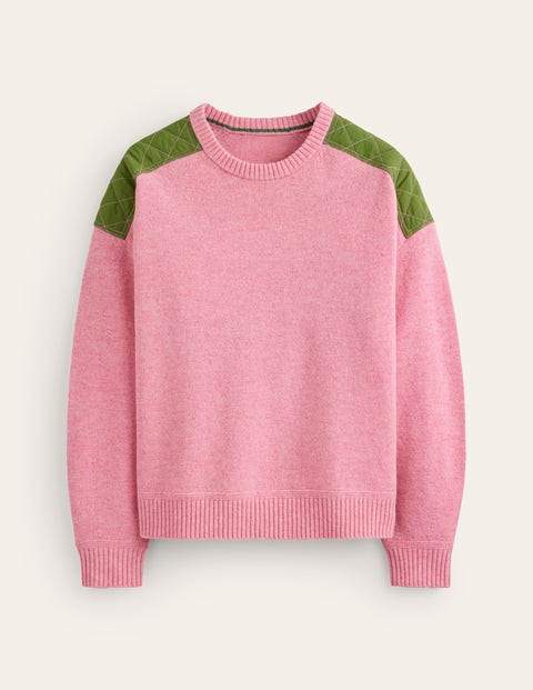 Chic Patches Pink Sweater