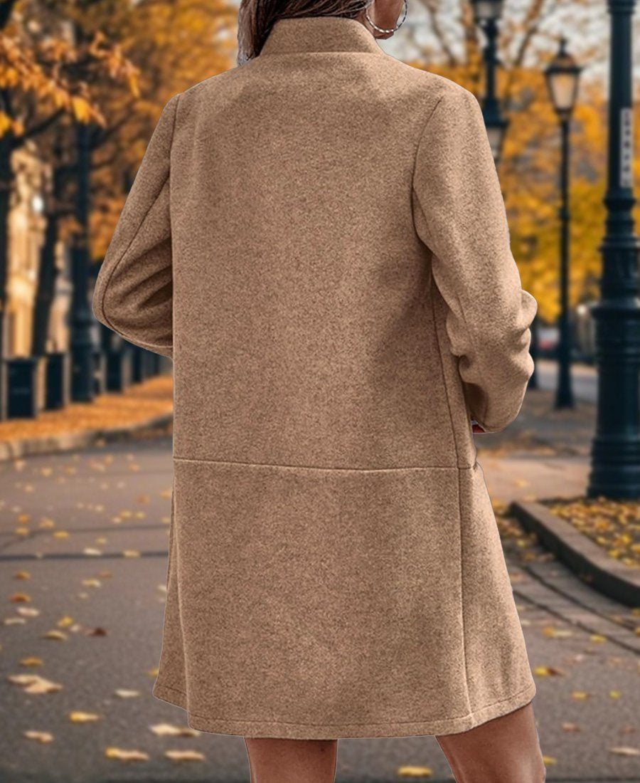 Stylish Long Sleeve Stand Collar Coat (Thanksgiving Specials✔️)