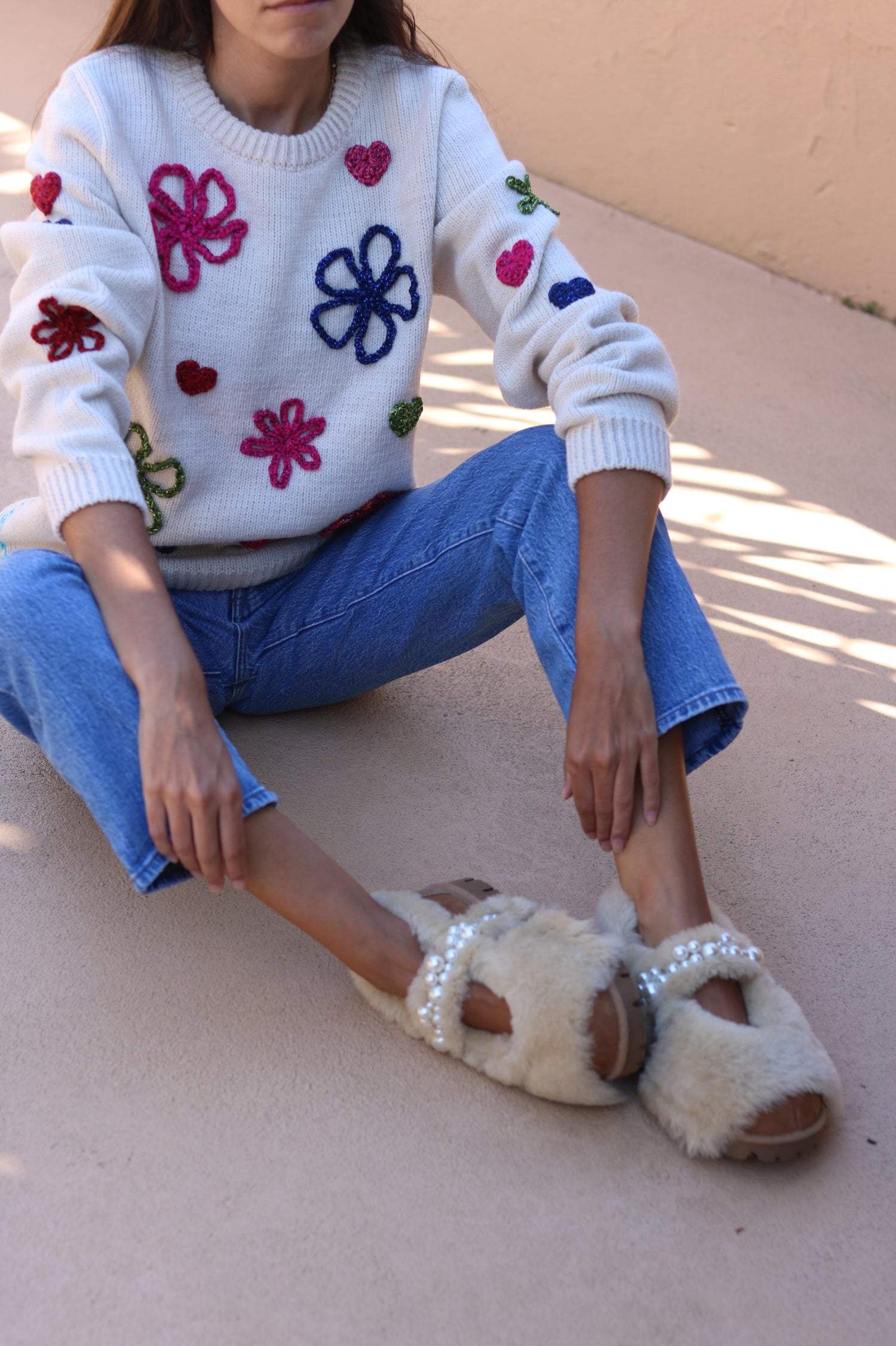 Flower Embroidered Knitted Sweater (Buy 2 Free Shipping✔️)