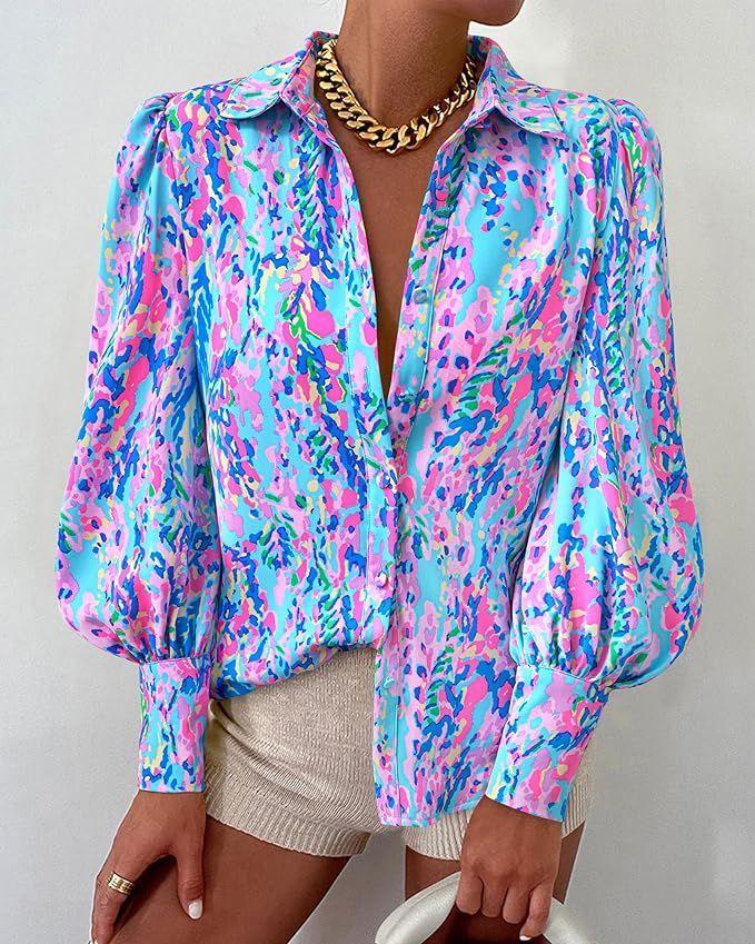 Groovy Multicolor Collared Long Sleeve Shirt