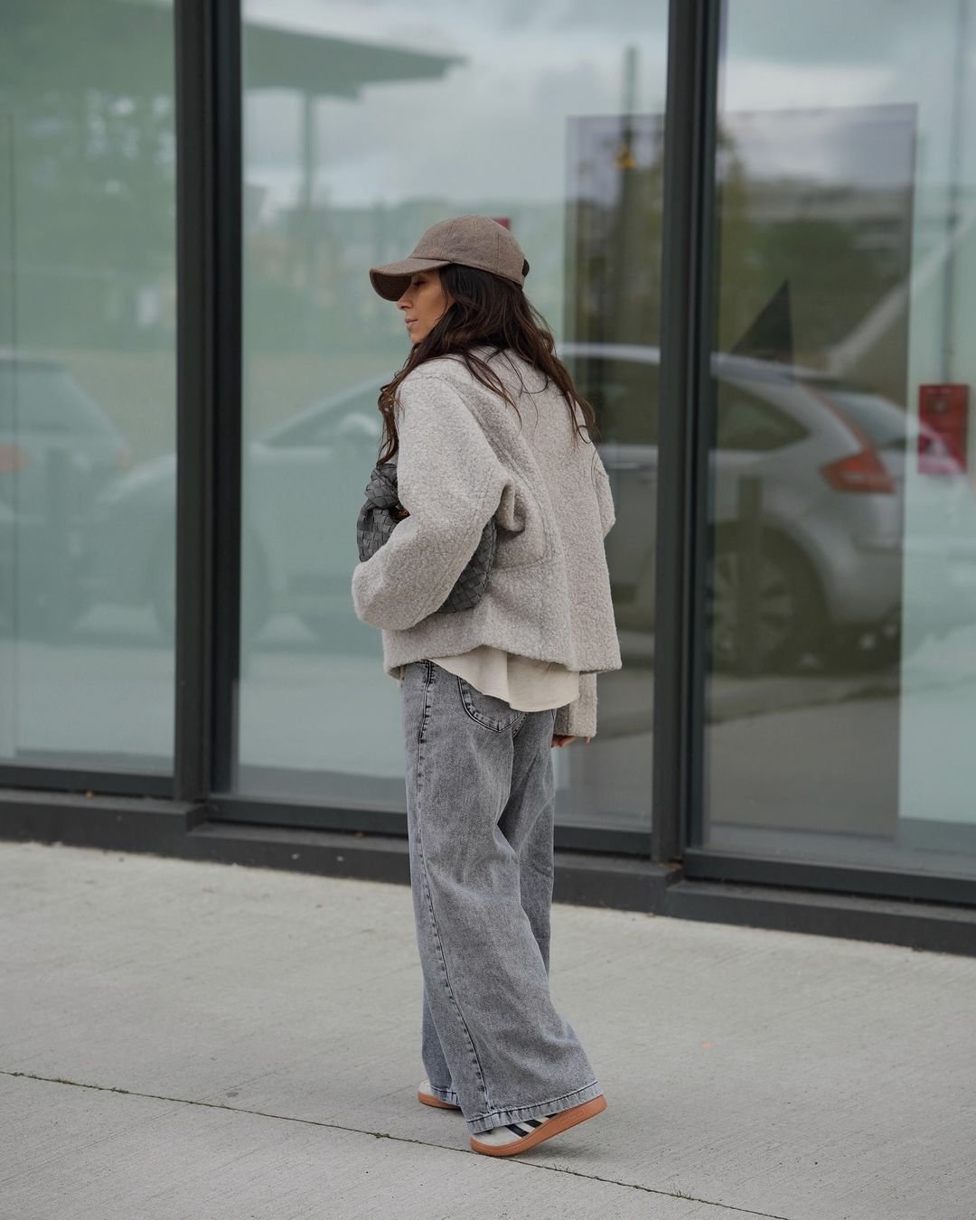 Grey Long Sleeve Plain Cardigan