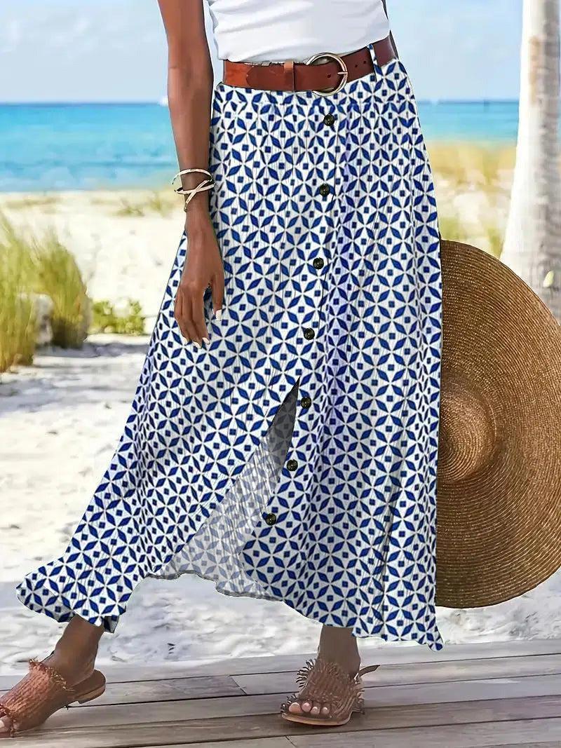 Breezy Blue Maxi Skirt