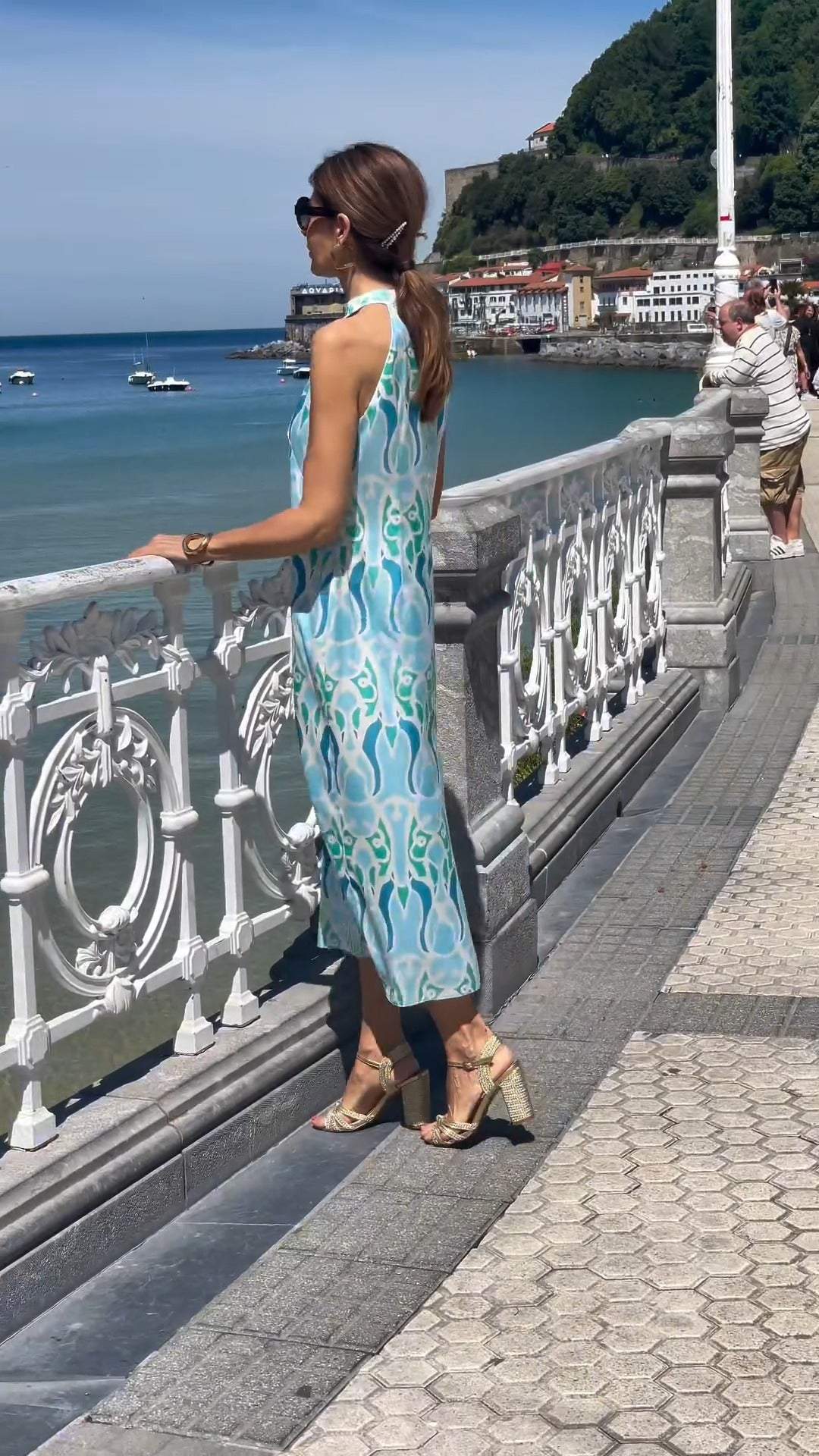 Sexy Halter Sleeveless Midi Dress