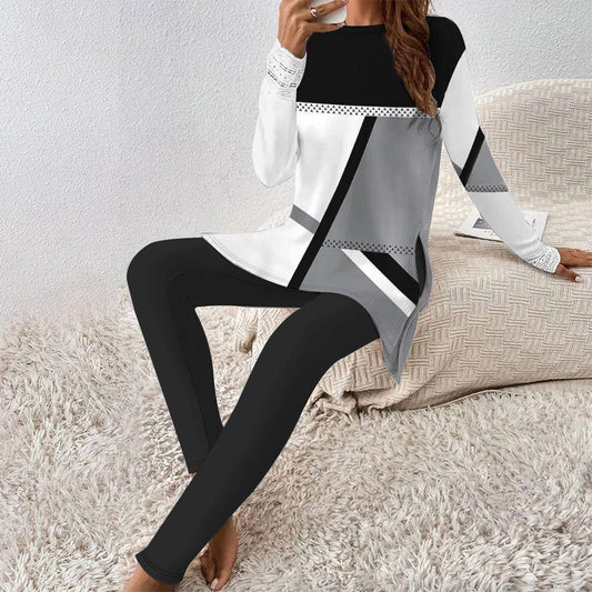 Black And White Two Piece Set - Black and White-Set / S