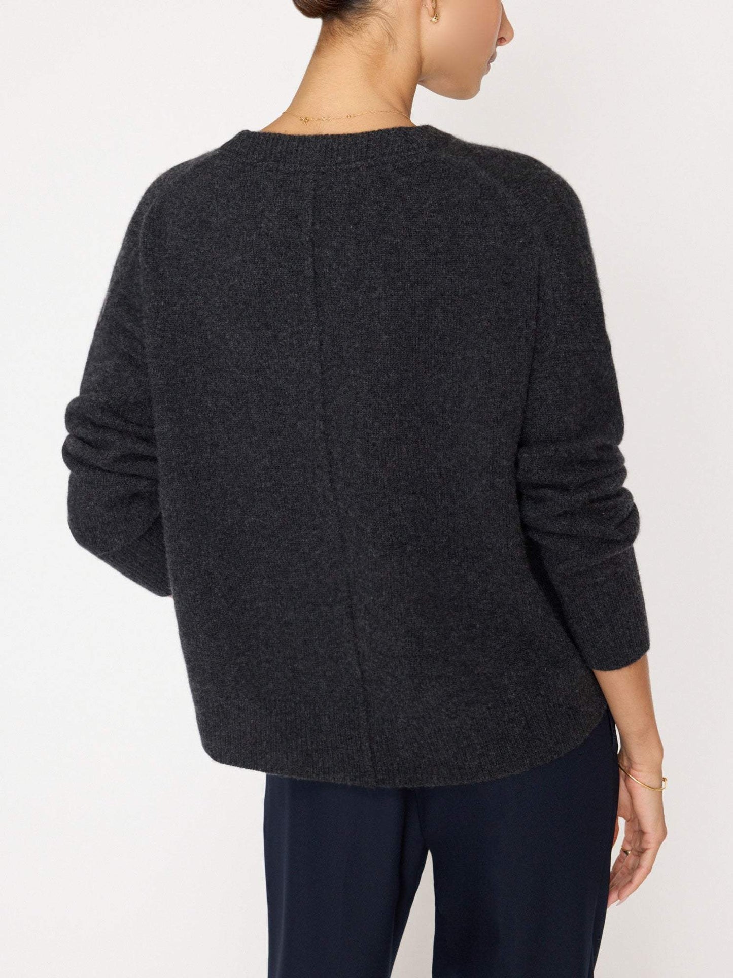 Apricot Long Sleeve Plain Sweater