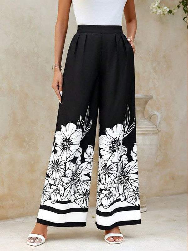 Black And White Side Pocket Pants