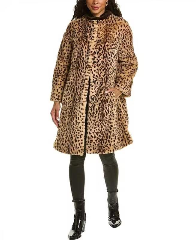 （Free Shipping✔️）Stylish Dame Leopard Coat