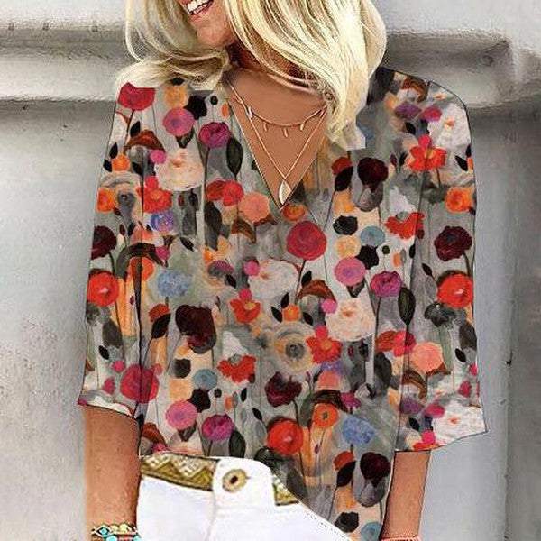 Special Multicolor 3/4 Sleeve Top