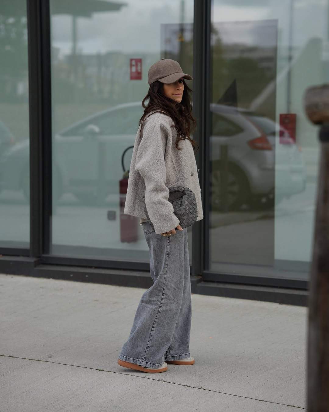 Grey Long Sleeve Plain Cardigan