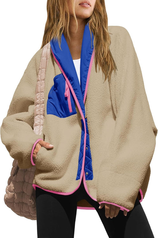 Womens Fuzzy Fleece Pockets Jacket (Buy 2 Free Shipping✔️)