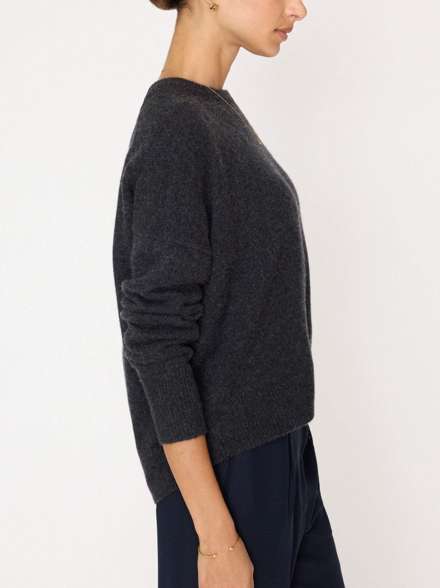 Apricot Long Sleeve Plain Sweater