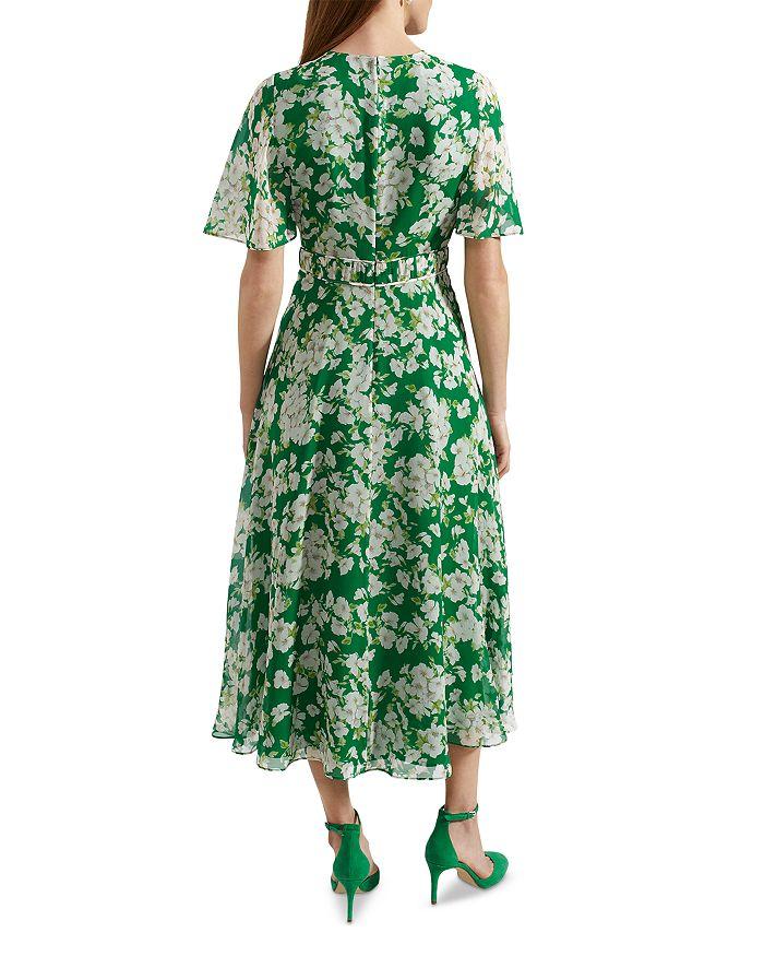 Floral Print Silk Midi Dress