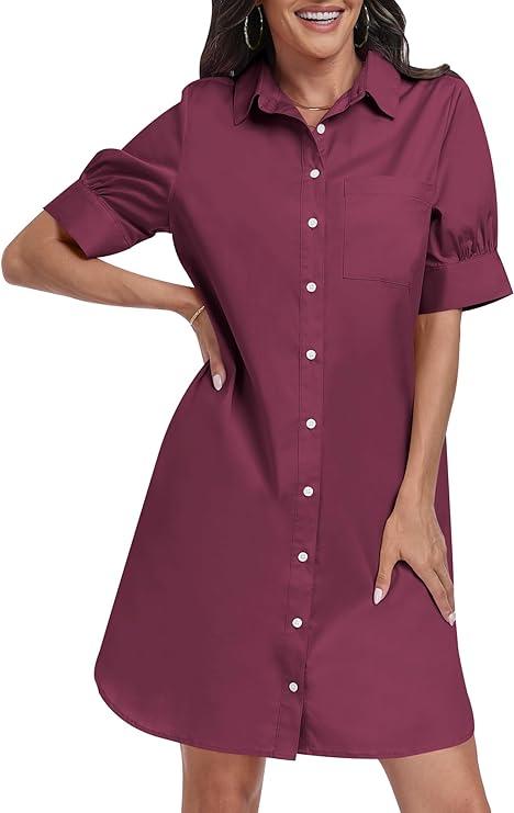 Short Sleeve Loose Tunic Mini Dress