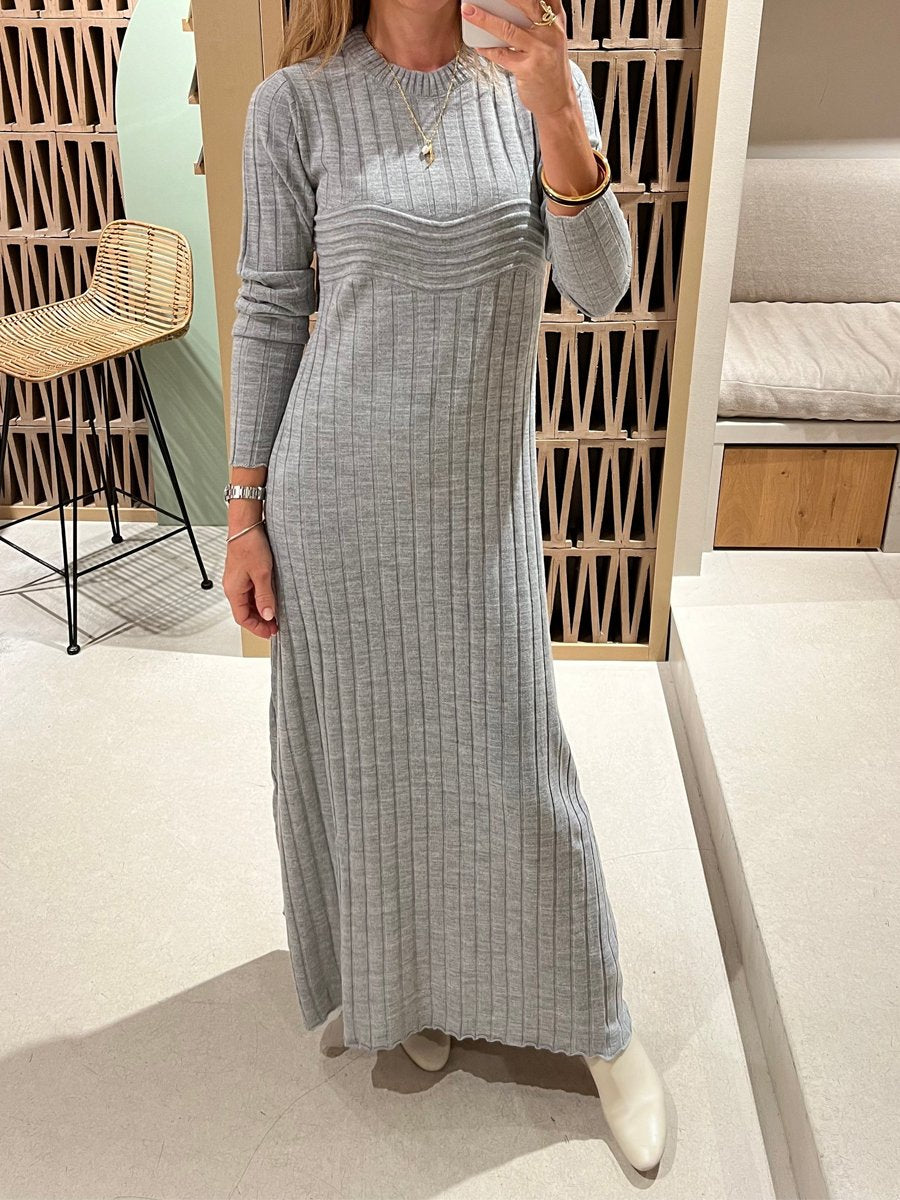 Knitted Long Sleeve Maxi Dress