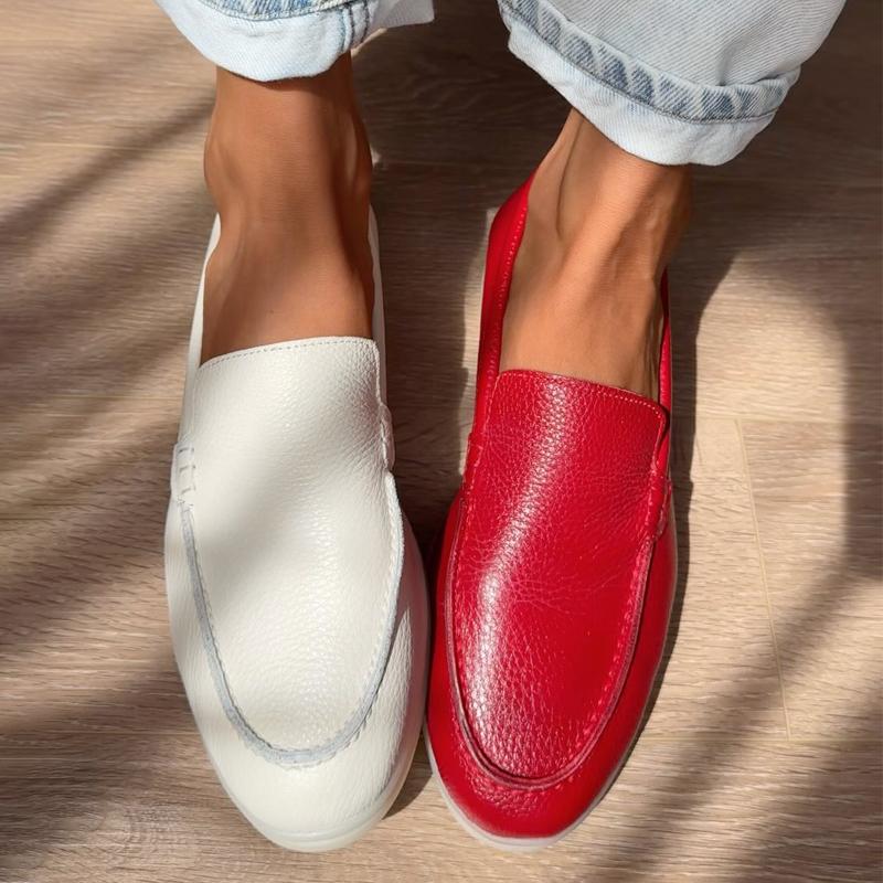 Bequeme Leder-Loafer mit weicher Sohle für Damen 