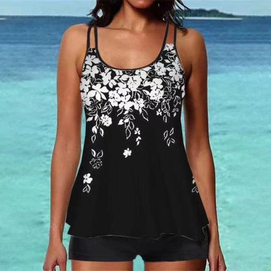 Zweiteiliger Tankini mit Print und Statement-Print 