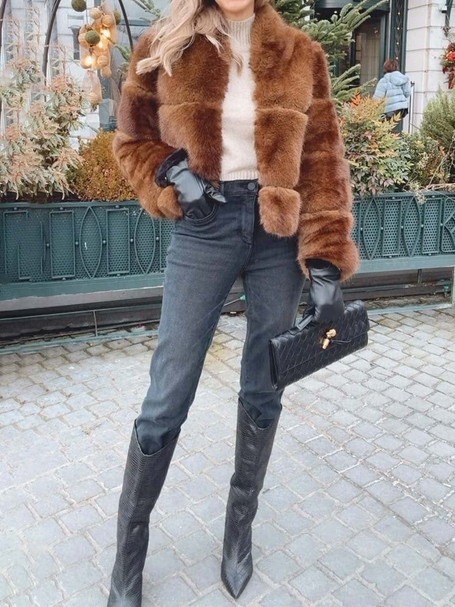 Fashion Faux Fox Fur Short Coat (Free Shipping✔️)