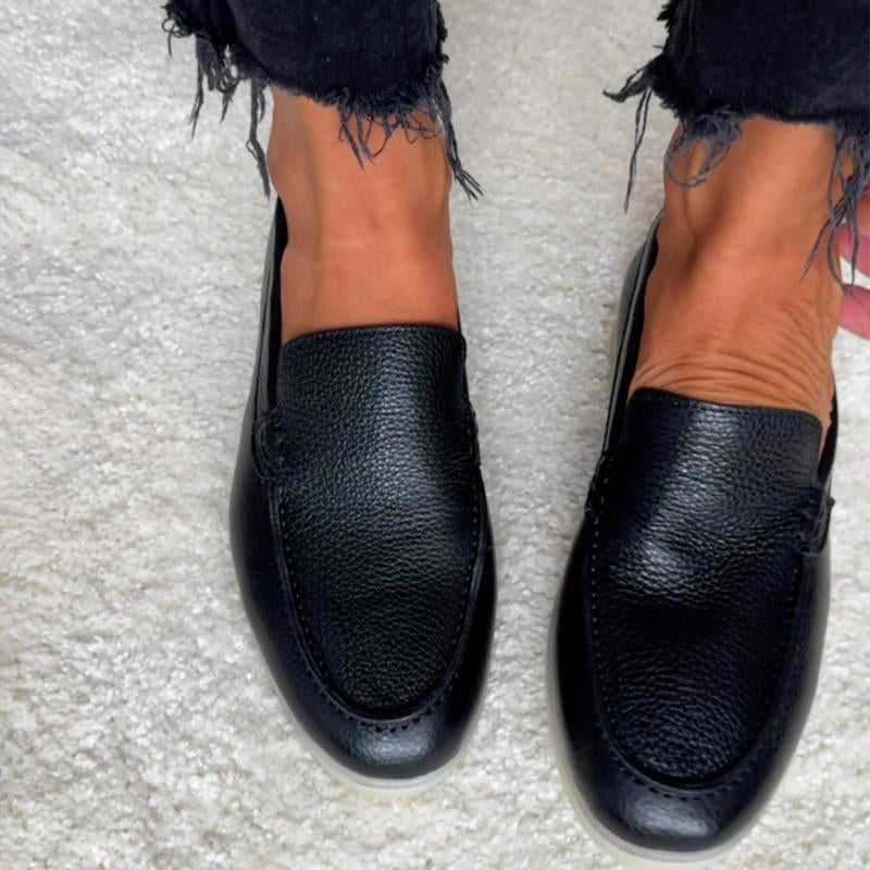 Bequeme Leder-Loafer mit weicher Sohle für Damen 