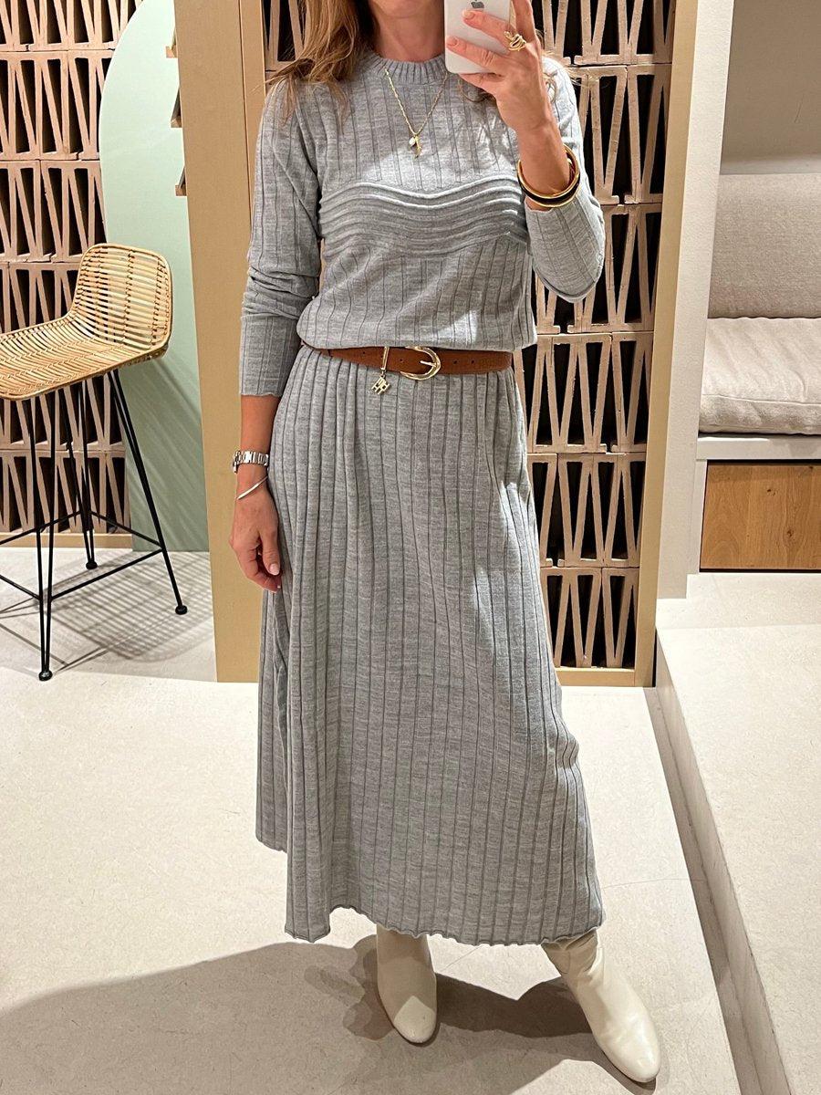 Knitted Long Sleeve Maxi Dress