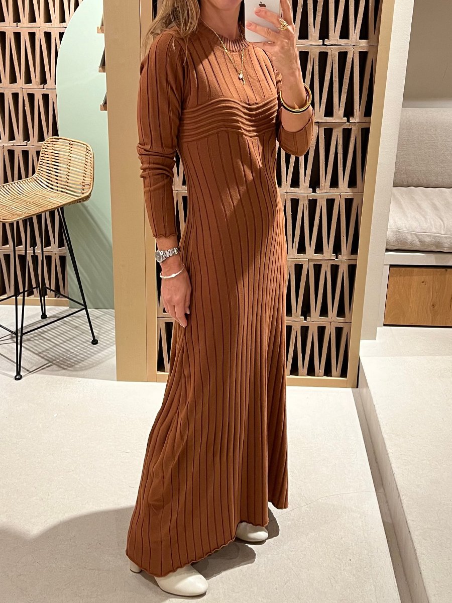 Knitted Long Sleeve Maxi Dress