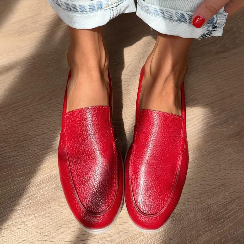 Bequeme Leder-Loafer mit weicher Sohle für Damen 