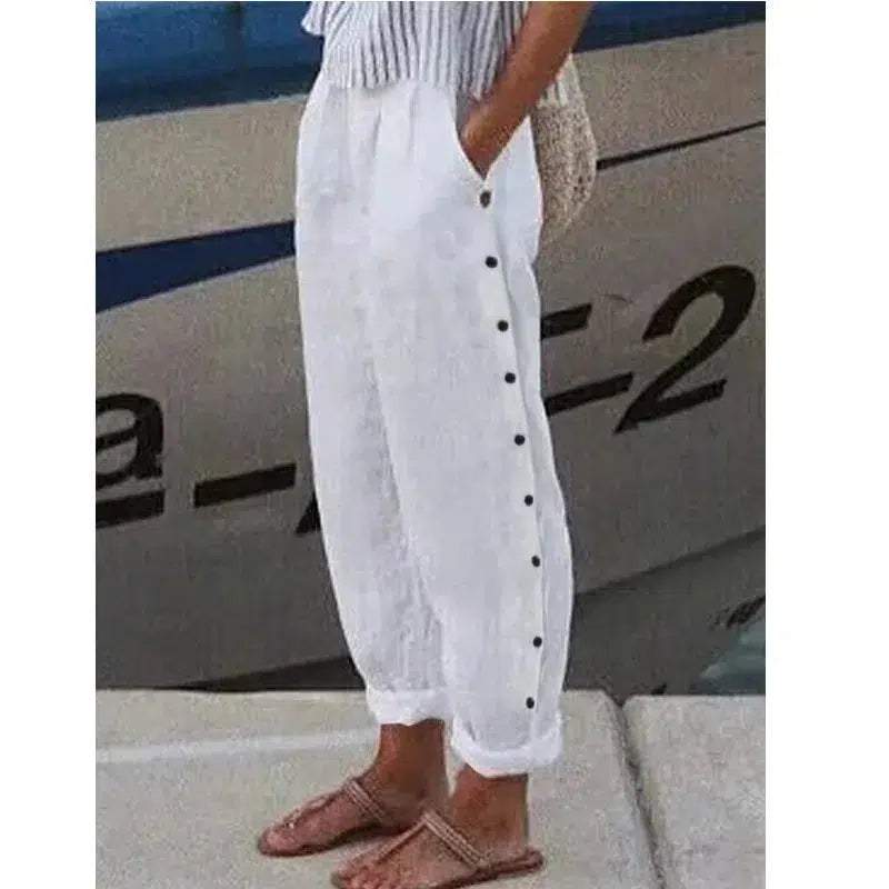 Pantalon blanc uni unique 