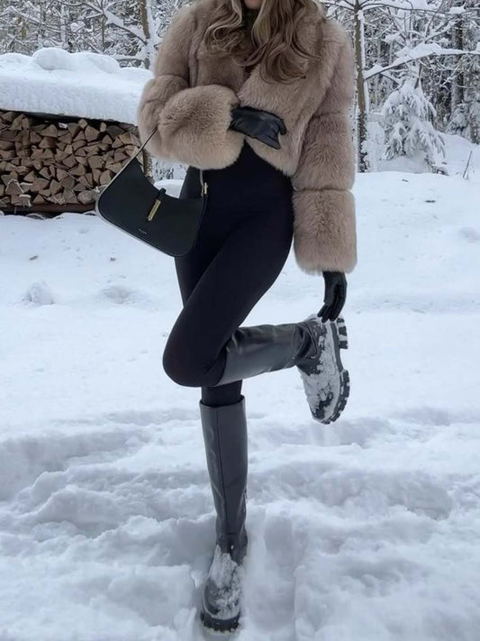 （Free Shipping✔️）Faux Fox Fur Short Coat