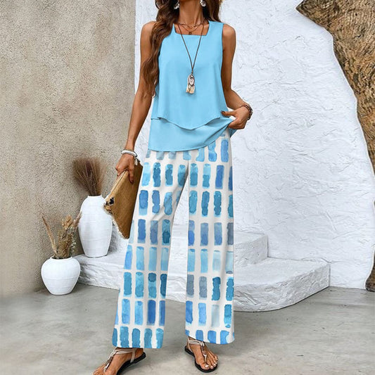 Modern Sleeveless Two Piece Set