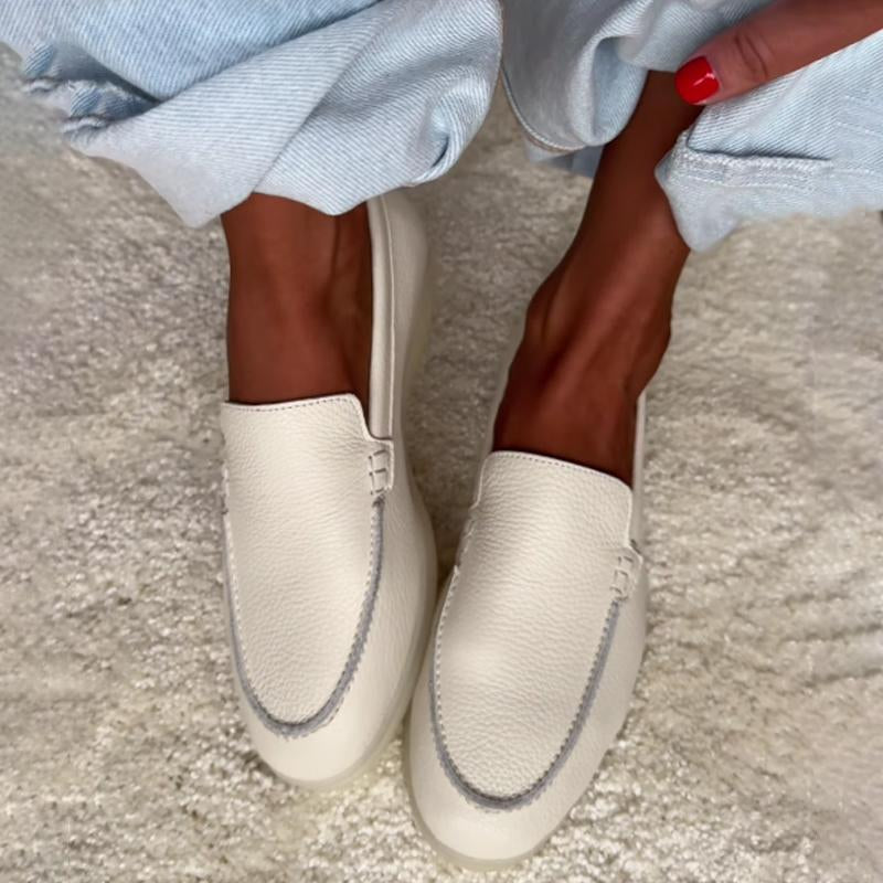 Bequeme Leder-Loafer mit weicher Sohle für Damen 