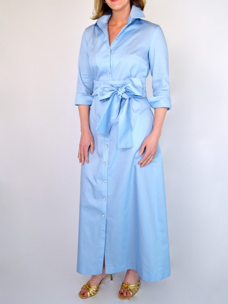 Elegant V-Neck Long Sleeve Maxi Dress