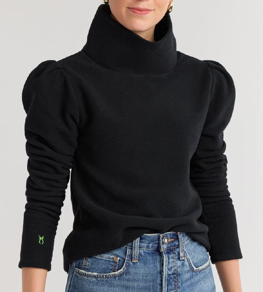 Stylish Puff Sleeve Turtleneck