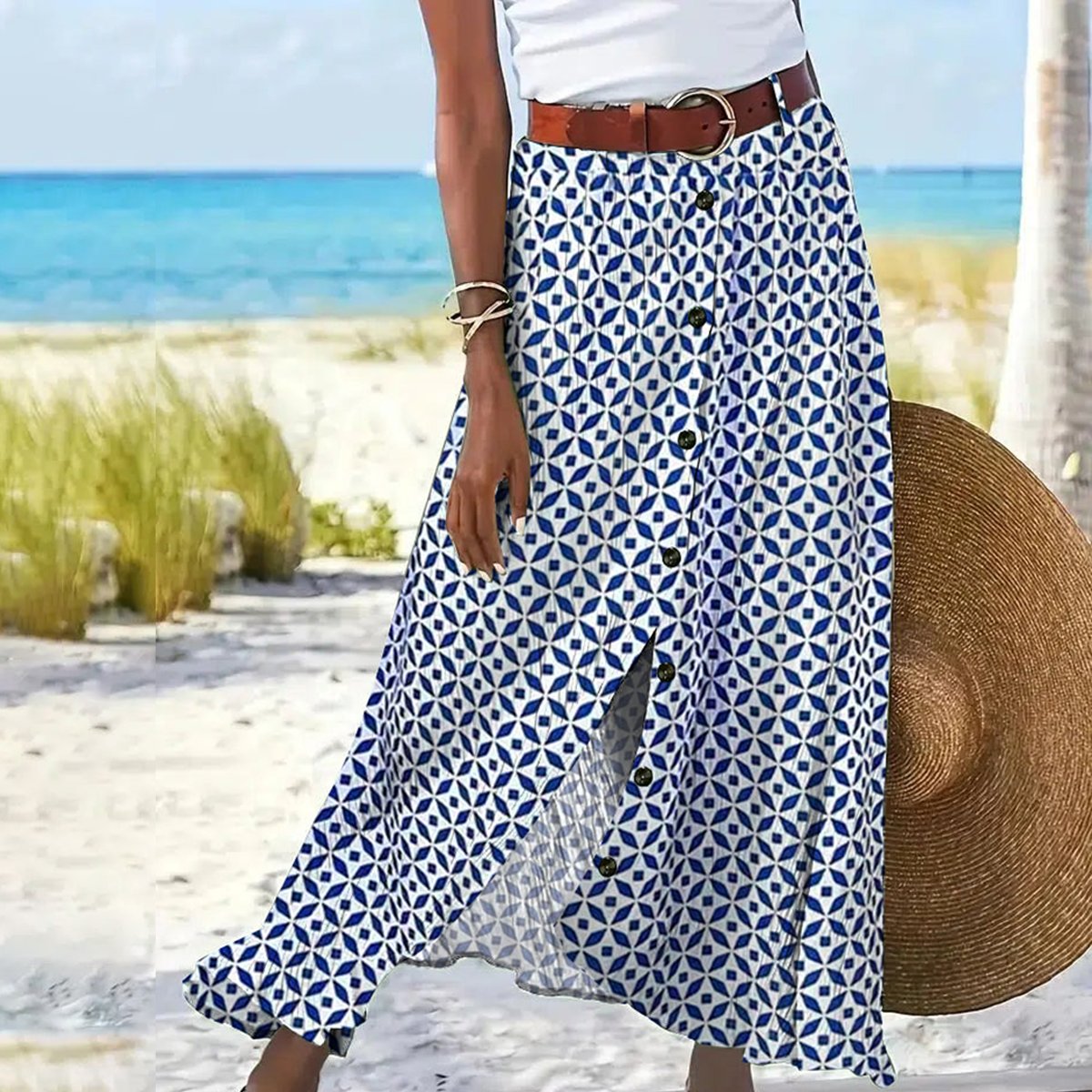 Breezy Blue Maxi Skirt