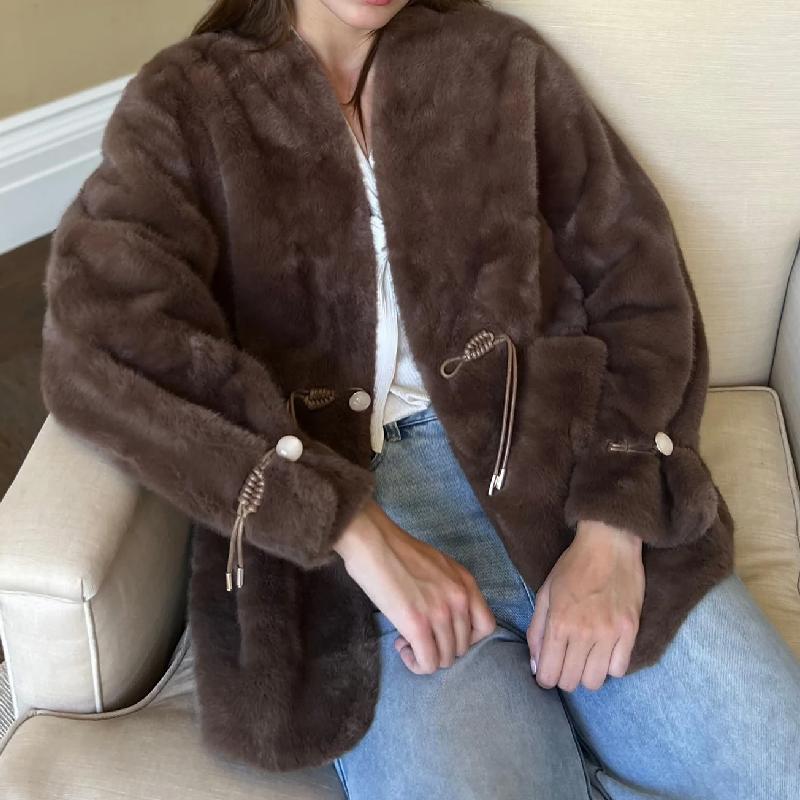 （Free Shipping✔️）Elegant Eco-friendly Fur Coat