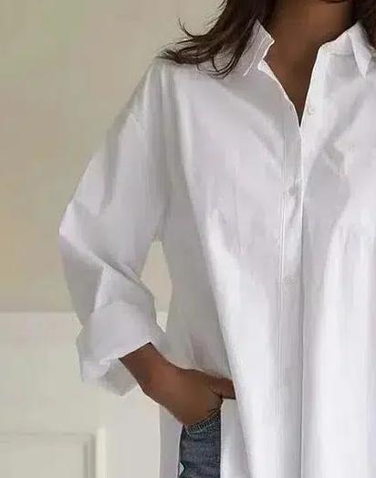 White Plain Collared Shirt