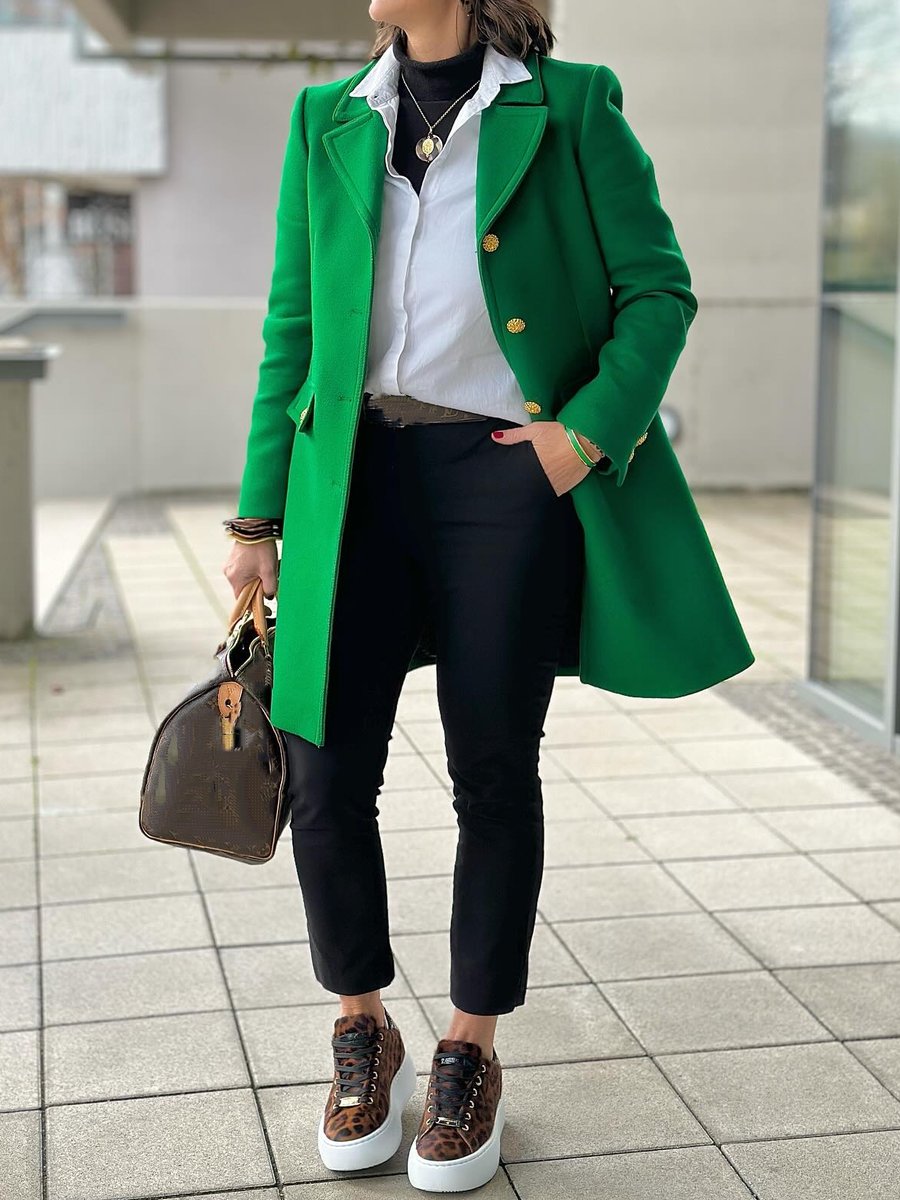 Statement Wool Slim Blazer Coat