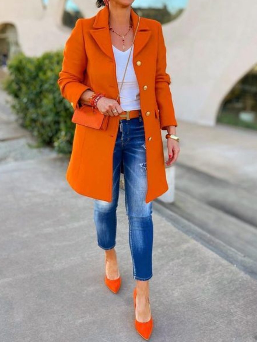 Statement Wool Slim Blazer Coat